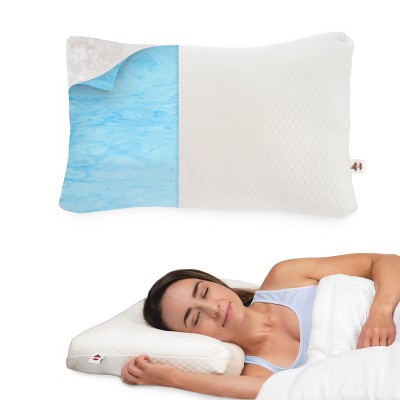 Core Products Adjust-A-Loft Fiber Adjustable Comfort Pillow with Cooling Memory Foam Insert, Standard Size