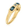 Ross-Simons 0.90 ct. t.w. London and Sky Blue Topaz Ring in 14kt Yellow Gold - 3 of 4