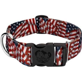 Country Brook Petz 1 1/2 Inch Deluxe Patriotic Tribute Dog Collar