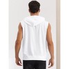 Lars Amadeus Men's Sleeveless Zipper Drawstring Hooded Sweatshirt Vest - 3 of 4