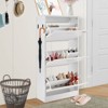 VEVOR Shoe Cabinet with 3 Flip Drawers, Shoe Storage Cabinet for Entryway, Free Standing Shoe Storage Organizer with Side Hooks for Heels, White - 2 of 4