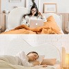 Acoinel Aesthetic Cloud-Shaped Queen Headboard  White Faux Fleece, Foam-Filled Gap Filler, Removable & Washable Cover for Bedroom Decor - 4 of 4