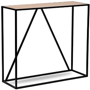 Nordlys Industrial Console Table with Wood Top Industrial Style Living Room - 1 of 4
