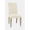 Jofran,Modern Rustic Distressed Solid Wood Upholstered Parsons Dining Chair (Set of 2) - 3 of 4