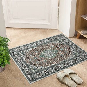 WhizMax Area Rug Vintage Medallion Rugs Stain & Water Resistant Washable Throw carpet for Living Room Bedroom - 1 of 4