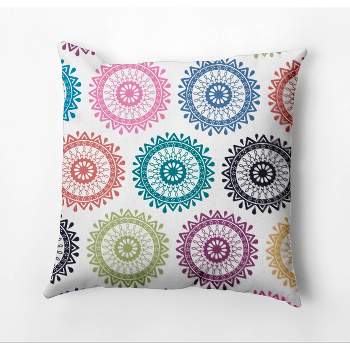 18"x18" Groovy Square Throw Pillow Teal - e by design