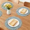 REGALWOVEN Placemats Set of 6 Leather Round Placemats for Kitchen Dining Table Decor Table Placemats Wipeable Table Mat - 2 of 4