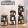 Aheaplus 4-tier/ 5-tier Corner Bookshelf for Home Office, 360 Rotating - 3 of 4