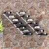 vidaXL White Metal Wall-Mounted Wine Rack for 7 Bottles - Space-Saving, Durable and Easy-to-Assemble Wine Storage Solution - 2 of 4
