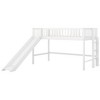 Okak 77.4IN Twin/Full Size Kids Loft Bed with Slide, Twin Bed with Safety Guardrail and Ladder, Bed Frames for Kids Room, Play Room - 4 of 4