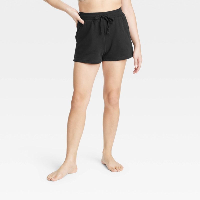 Women's Fleece Lounge Shorts - Colsie™, 2 of 10