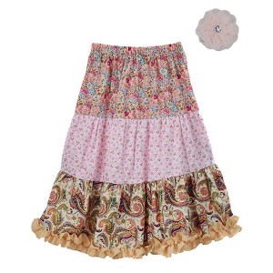 Mi Amore Gigi Peasant Skirt & Flower Hair Accessory - 1 of 3
