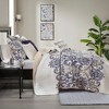 6Pcs Reversible Quilted coverlet Set with Paisley Print and Embroidered Decorative Pillows - 4 of 4