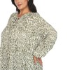 Plus Size Printed Peasant Blouse-White Mark - 4 of 4