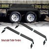 Heavy-Duty Tandem Axle Trailer Fenders - 72-7/8in x 10-1/4in x 13in Steel Fenders for 13in-15in Tires (2-Pack, Black Detachable) - 2 of 4