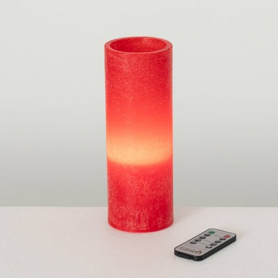 9"Sulivans Vance Kitira Timber LED Glow Candle