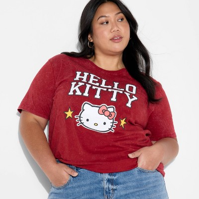 Women's Hello Kitty Oversized Graphic Sweatshirt - Red