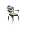 3 Piece Patio Seating Set, Aluminum Patio Accent Chairs Set Of 2 With Umbrella Hole And Cushion,All Weather Metal Bistro Table Set -Maison Boucle - 3 of 4