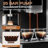 TROPOW Fully Automatic Espresso Machine, with Built-In Grinder and Milk Frother, Adjustable Espresso Bean Grinder  for Home Barista - 4 of 4