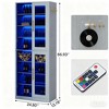 Gulches 67" 8-Tier Bookcase, Bookshelf with Acrylic Doors & LED Light - 4 of 4
