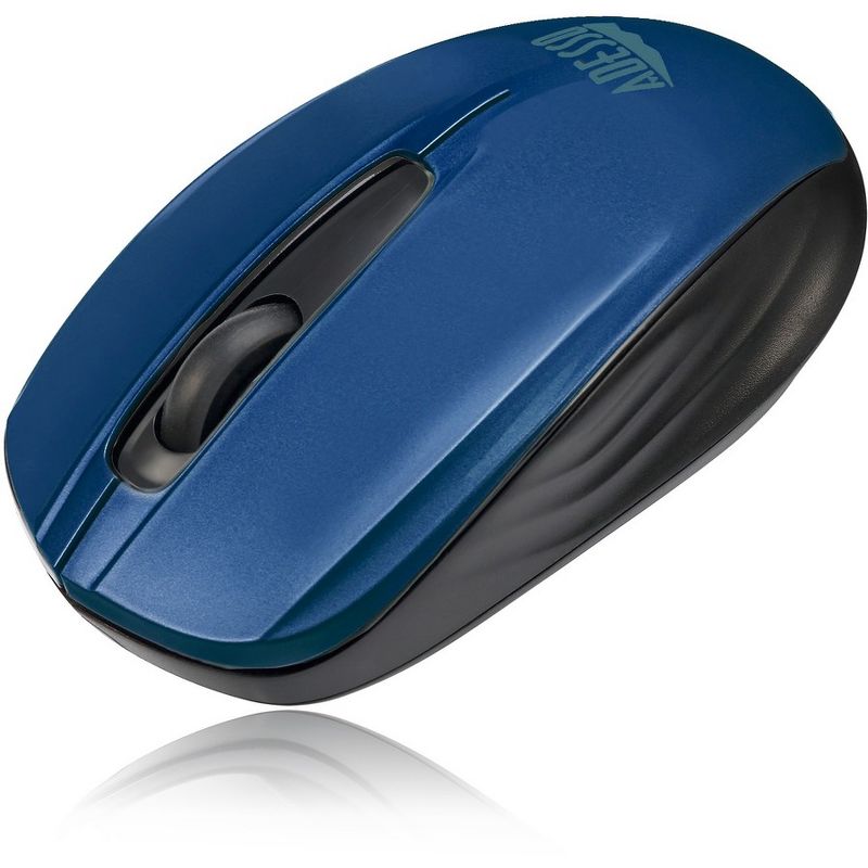 Adesso iMouse S50L - 2.4GHz Wireless Mini Mouse - Optical - Wireless - Radio Frequency - Blue - USB - 1200 dpi - Scroll Wheel - 3 Button(s), 5 of 7