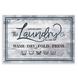 Stupell Industries The Laundry Co Sign Wash Fold Press Icons Wall Plaque Art, 19" x 13" - 1 of 4