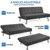 Yaheetech Modern Fabric Convertible Futon Sofa Bed with USB Ports - 4 of 4