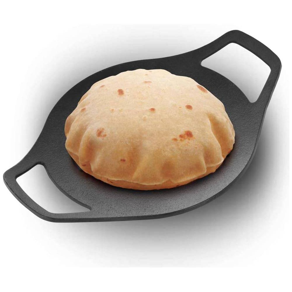 Hawkins Futura 24" Cast Iron Griddle Tava: Hand Wash, Gas Compatible, 1 Year Warranty, 4.2 lbs, Red
