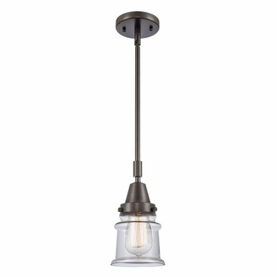 Canton - 1 Light Stem Hung Mini Pendant In Industrial Style-11.13 Inches Tall and 6.5 Inches Wide
