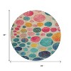 Teal Blue And Pink Geometric Washable Indoor Outdoor Area Rug - 3 of 4
