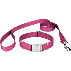 Country Brook Petz Premium Nylon Dog Collar and Leash Set for Small Medium Large Dogs - Vibrant 30+ Color Selection - 1 of 4
