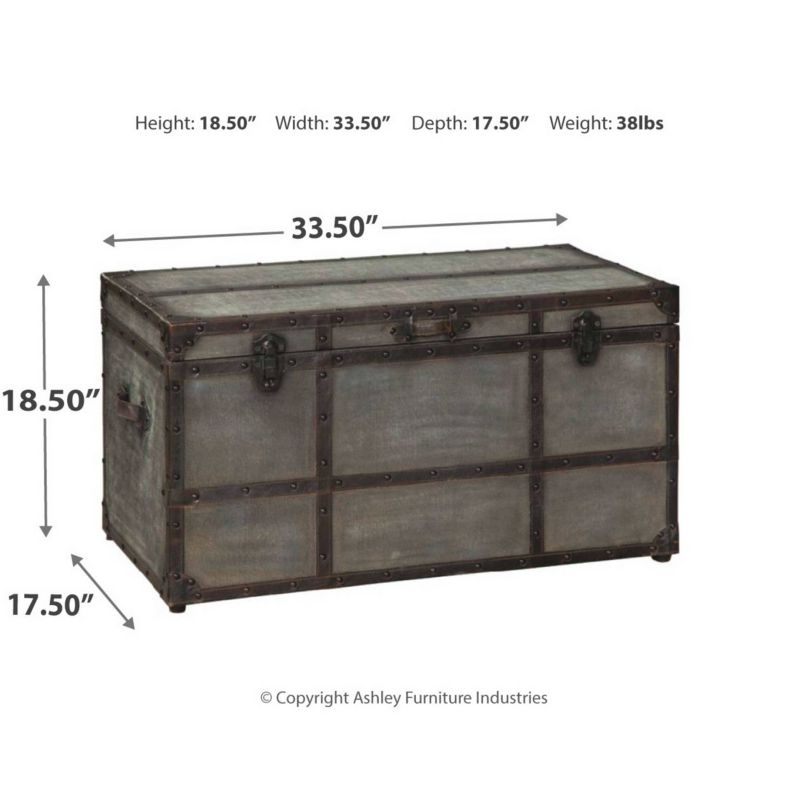 Amsel Storage Trunk Gray - Signature Design by Ashley, 4 of 11