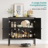 Jojoka Buffet Storage Cabinet, Sideboard Cabinet with Adjustable Shelves and 2 Doors - 3 of 4