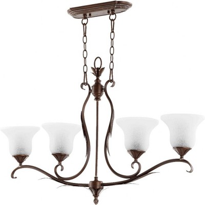 Quorum Lighting Flora 4-Light Vintage Copper Zinc Ceiling Fan