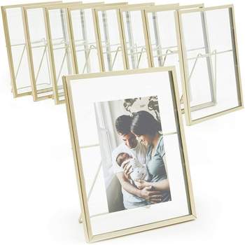 10.4 X 12.4 Matted To 8 X 10 Thin Metal Tabletop Frame Brass -  Threshold™ : Target