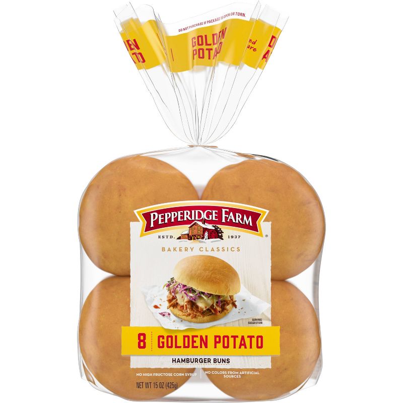 Pepperidge Farm Baker Classics Golden Potato Hamburger Buns - 15oz/8ct, 1 of 10