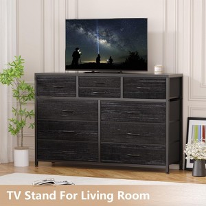 Dresser TV Stand with 10 Drawers, Media Console Table, Entertainment Center for 55/50/43 Inch TV, Chest of Drawers Storage Organizers Units - 1 of 4