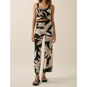 Women's Jacquard Knit High-Waist Sweater Pants - PROMESA - 1 of 4