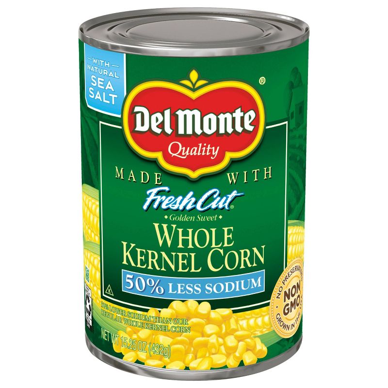 Del Monte Low Sodium Golden Sweet Whole Kernel Corn - 15.25oz, 1 of 7