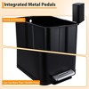 50 L Stainless Steel Kitchen Trash Can with Soft-Close Lid, Fingerprint-Proof , Step Waste Bin with Inner Bucket for Dining Room, Bathroom, Silver - 2 of 4