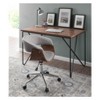 Vintage Mod Mid Century Modern Office Chair Walnut/Gray - Lumisource - image 2 of 4