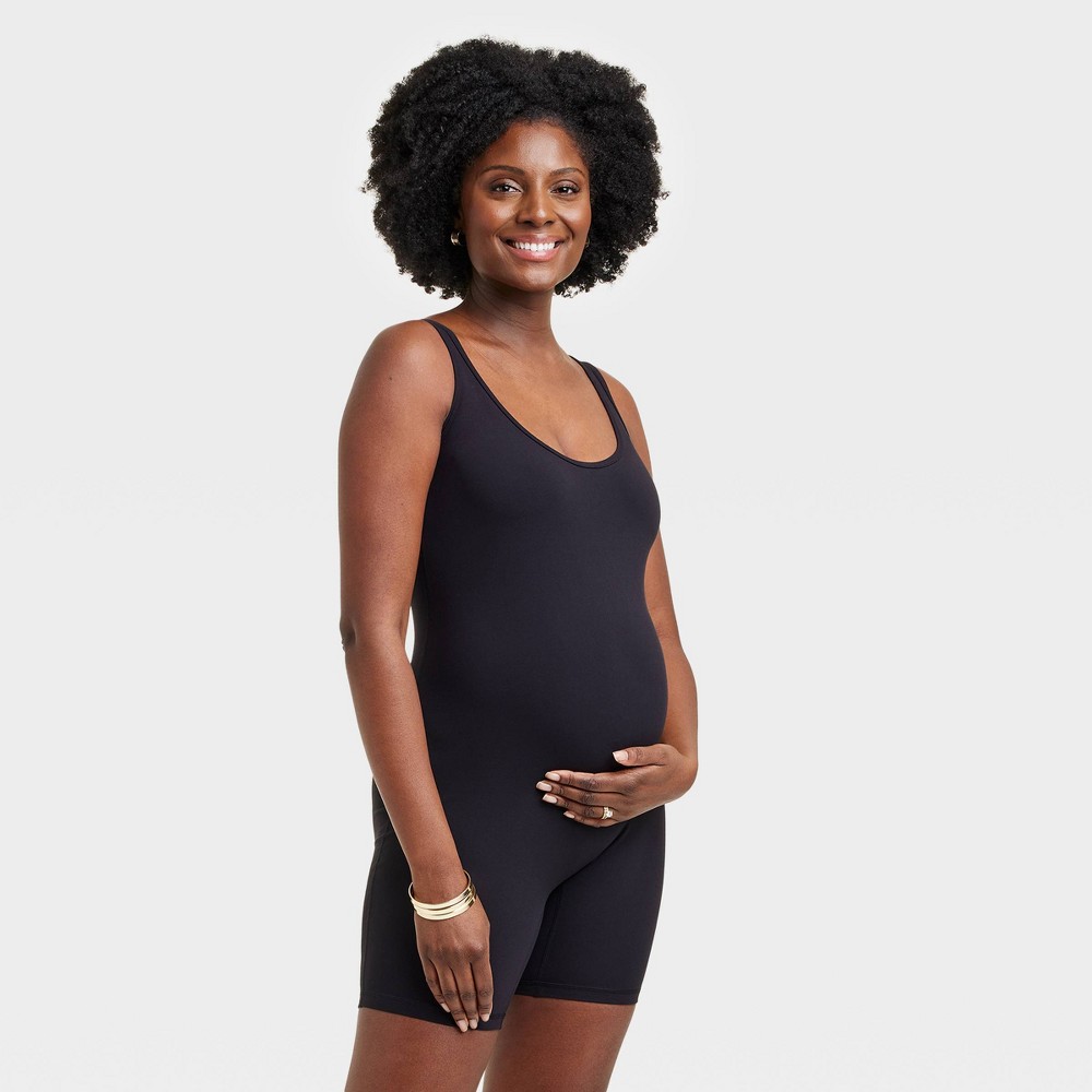 (size:M) Sleeveless Unitard Maternity Jumpsuit - Isabel Maternity by Ingrid & Isabel™ Black M