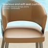 Luck Live Mid-Century Modern Patio Dining Chairs Set of 2 Armless outdoor Chairs/Metal Frame &Brown Easy to clean - 4 of 4