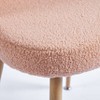 Kumasinova 18.5"H Modern Elegant Dining Chairs with Iron Tube Legs&Curved Back,Set of 2,Dining Room Chairs with Faux Fur Upholstery - 4 of 4