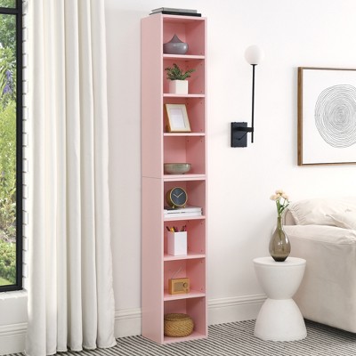 AndMakers 70.9 in.Tall Wood 4-Shelf Standard Bookcase with Shelves (Set of 2)
