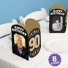 Big Dot of Happiness 90th Birthday Photo Holder Centerpieces, 4x6 Picture Display Box, Black & Gold Table Decoration for Adult Birthday Decor, 8 Count - 2 of 4