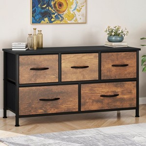 Dresser for Bedroom with 5 Drawers, Chest of Drawers, Fabric Dresser Storage Organizer for Closet, Living Room - 1 of 4