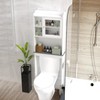 Modern Over The Toilet Space Saver Organization Wood Storage Cabinet - 4 of 4