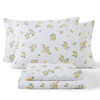HLC.ME Floral Bed Sheets - Bed Sheet Set - Wrinkle Resistant & Ultra Soft - Fits Mattresses up to 15 Inches Deep