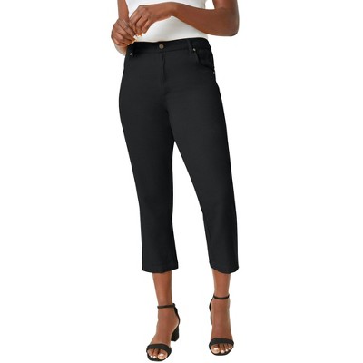 Jessica London Women's Plus Size Classic Cotton Denim Capri